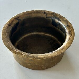 Antique brass container, use as a planter, jardiniere, or decorative bowl,